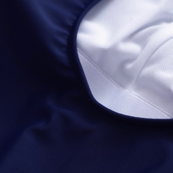 Blue Wrap V Neck One-Piece Swimsuit - Picture 8 of 9